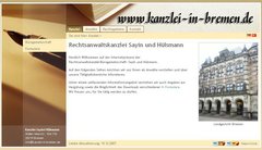 Dieses Bild zeigt die Startseite der Webseite www.kanzlei-in-bremen.de